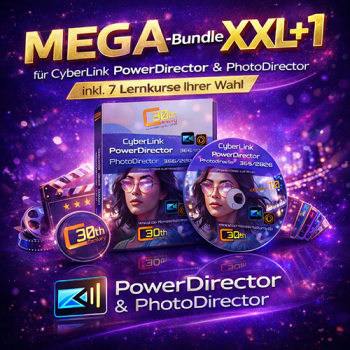 MEGA Lernkurs-Bundle CyberLink XXL+1 - PowerDirector 365