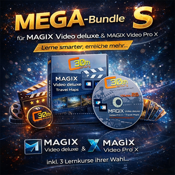 MEGA Lernkurs-Bundle S - MAGIX Video deluxe + MAGIX Video Pro X