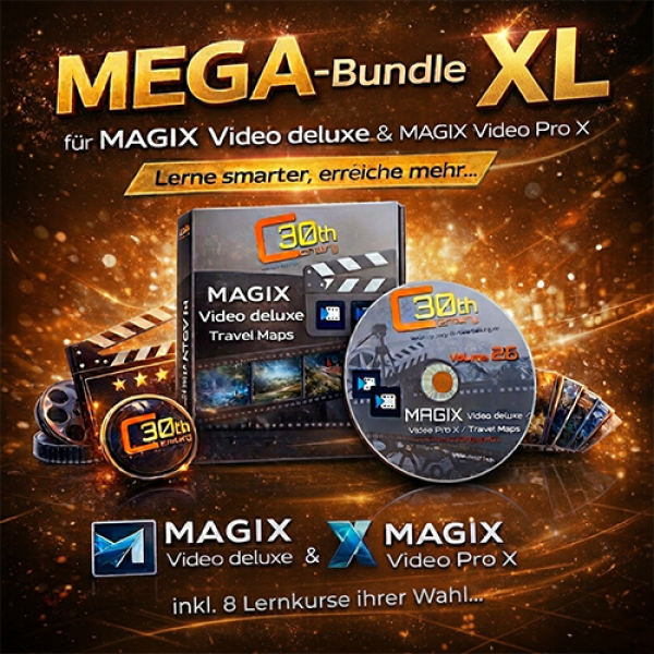 MEGA Lernkurs-Bundle XL - MAGIX Video deluxe + MAGIX Video Pro X